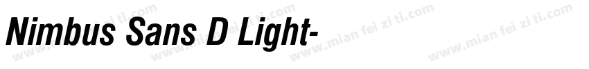 Nimbus Sans D Light字体转换